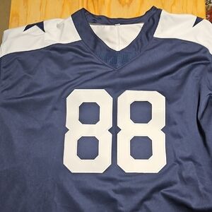 Blue and White Football Jersey